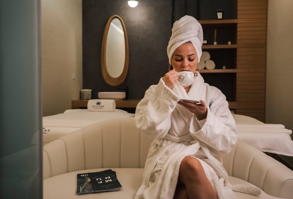 Med spa membership program sign-up at a front desk consultation