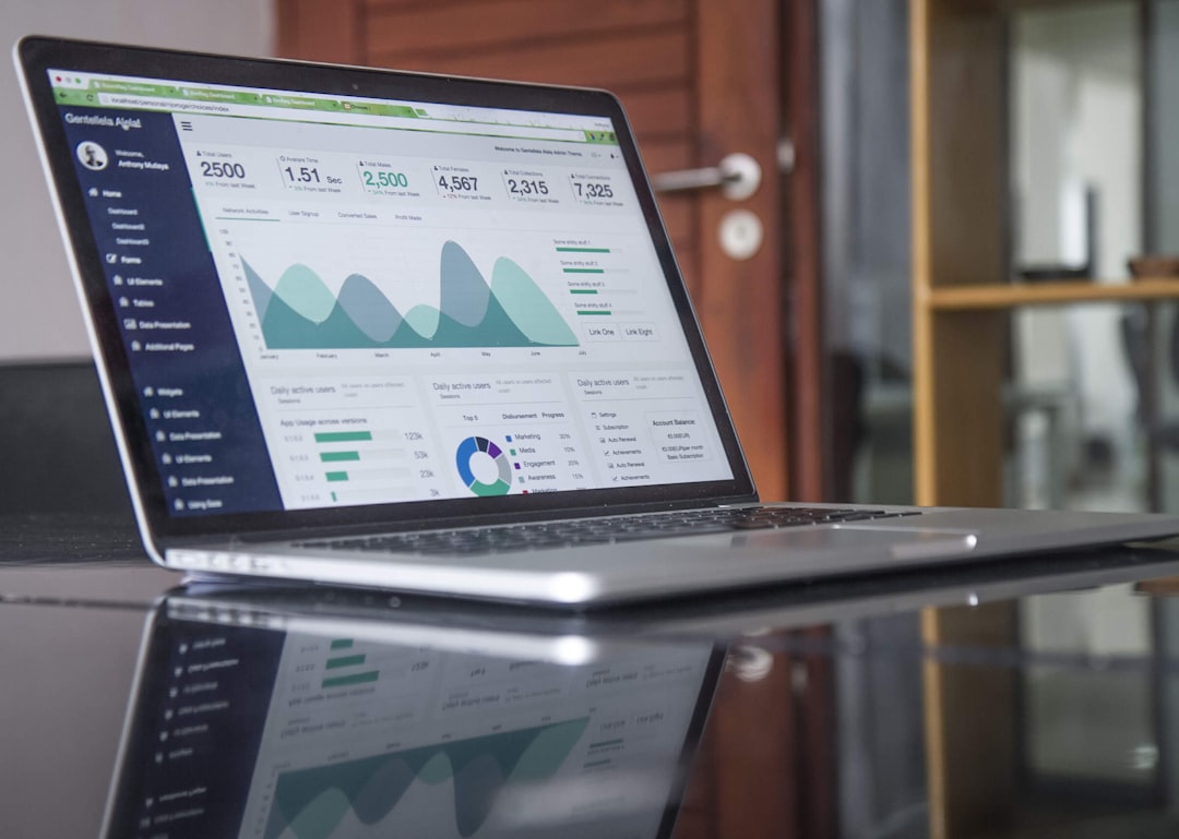 Med spa owner comparing SEO vs Google Ads performance on a marketing dashboard