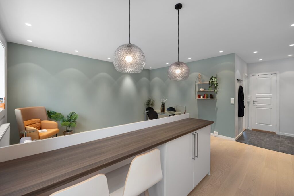 Elegant med spa reception desk with soft lighting illustrating med spa email list segmentation strategy