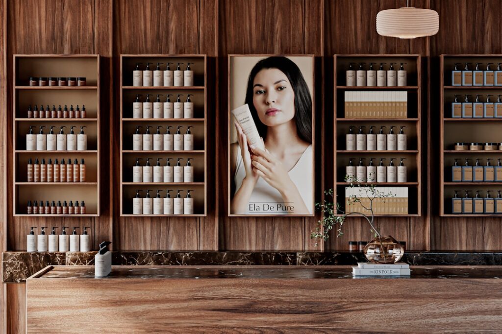Elegant med spa reception desk — illustrating SEO vs social media for med spas marketing strategy