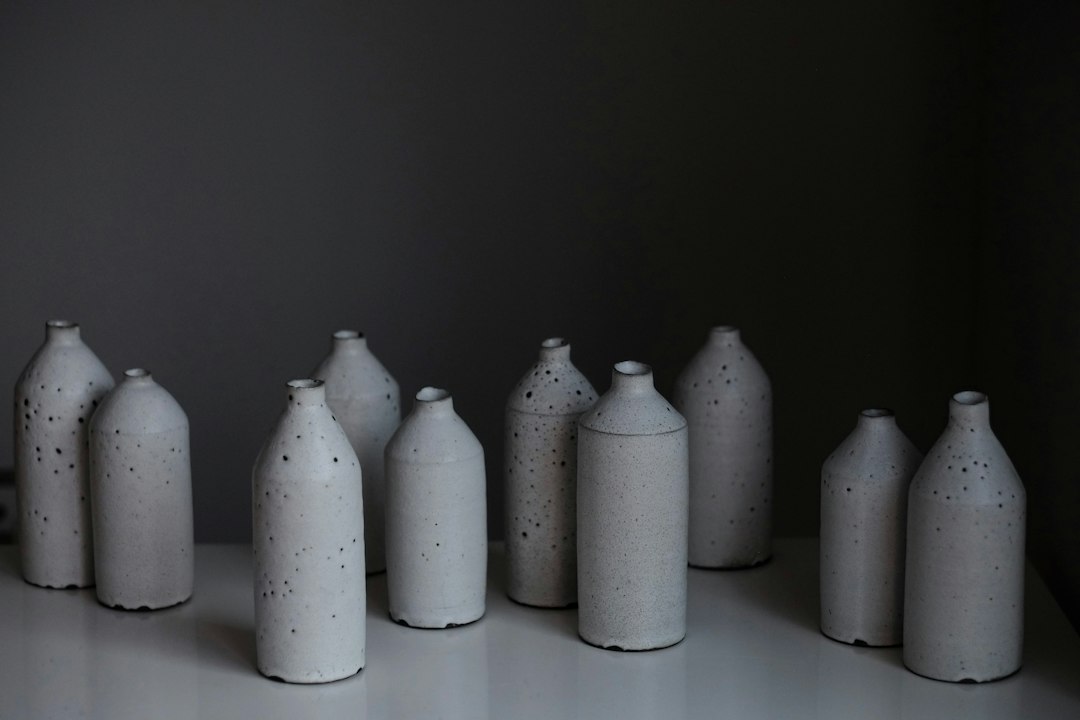 Curated skincare product bottles on a shelf representing organized AI search tools for med spas