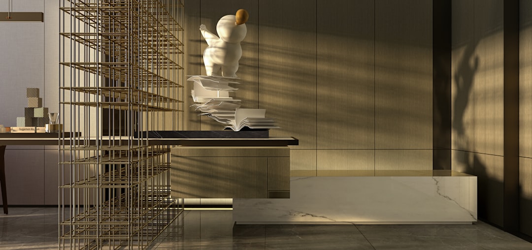Elegant minimalist reception desk representing med spa front desk marketing strategy