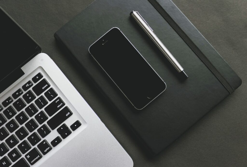 Clean desk with open notebook representing med spa AI search content strategy