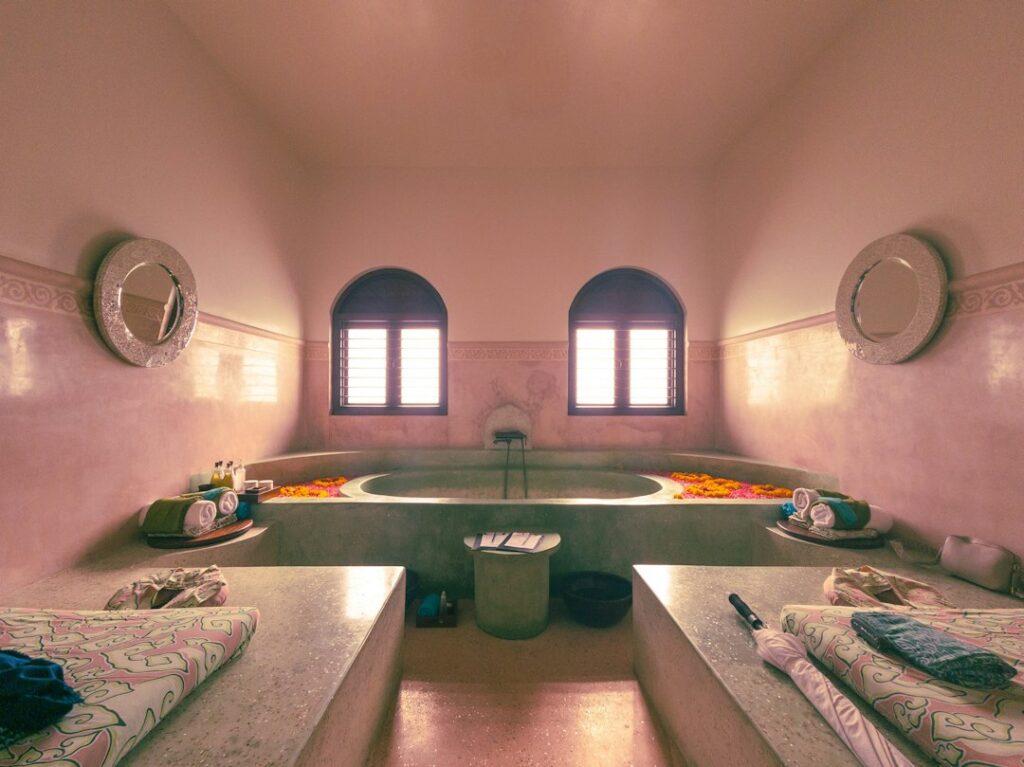 Serene minimalist med spa interior representing med spa industry benchmarks 2026